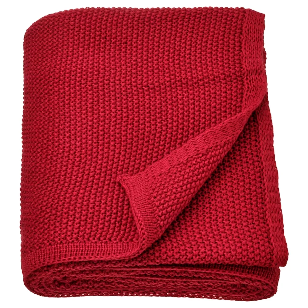 IKEA HUMLEMOTT Throw, dark red, 51x67